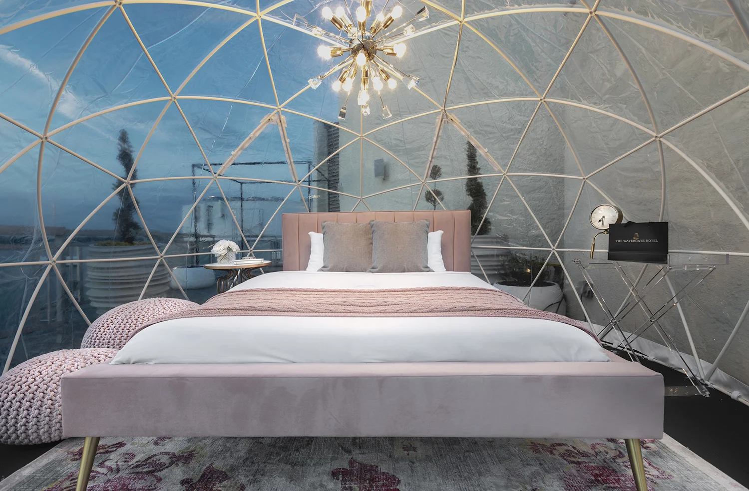 The Glamping With the Stars package allows guests to sleep overnight in a glamping globe outfitted by Terra Glamping.