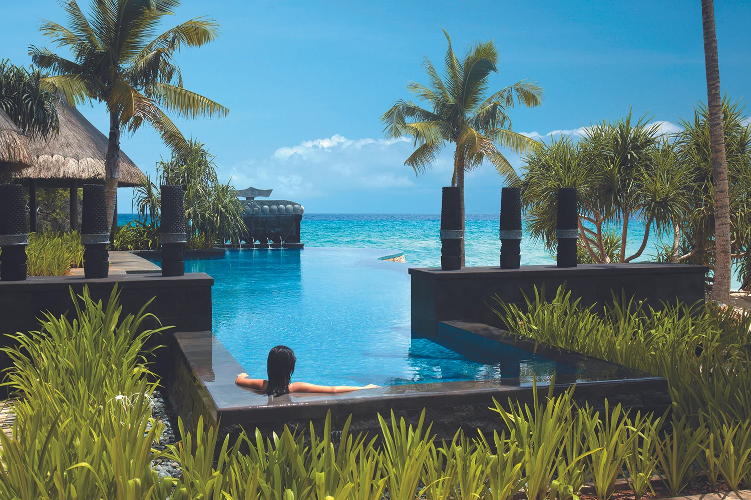 The hotel’s infinity pool.