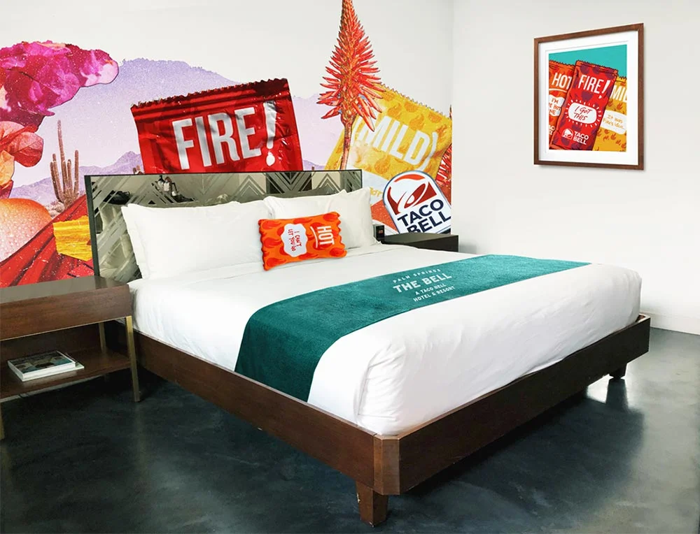 King Room at the Taco Bell Hotel and Resort.