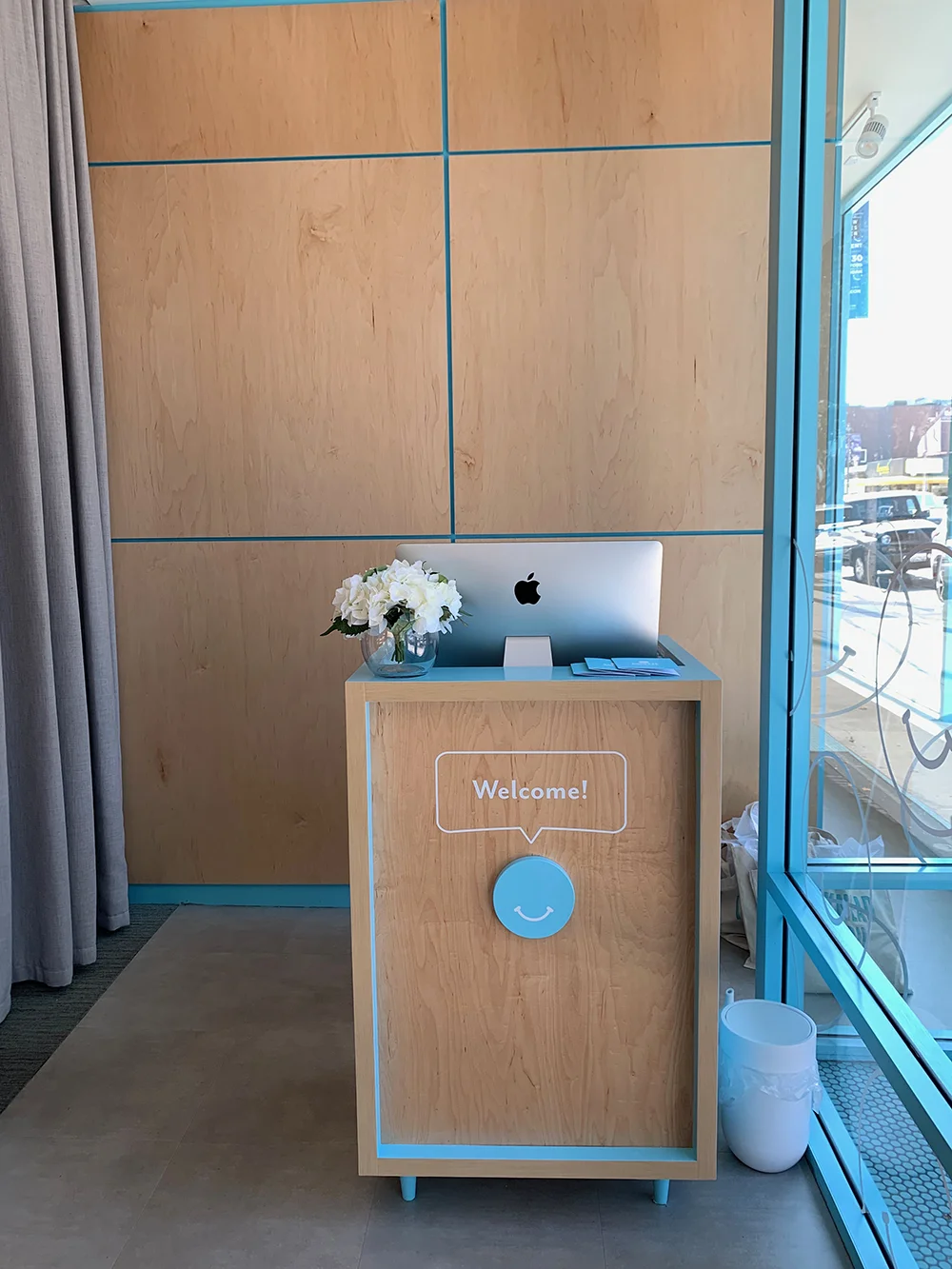 The check-in desk.