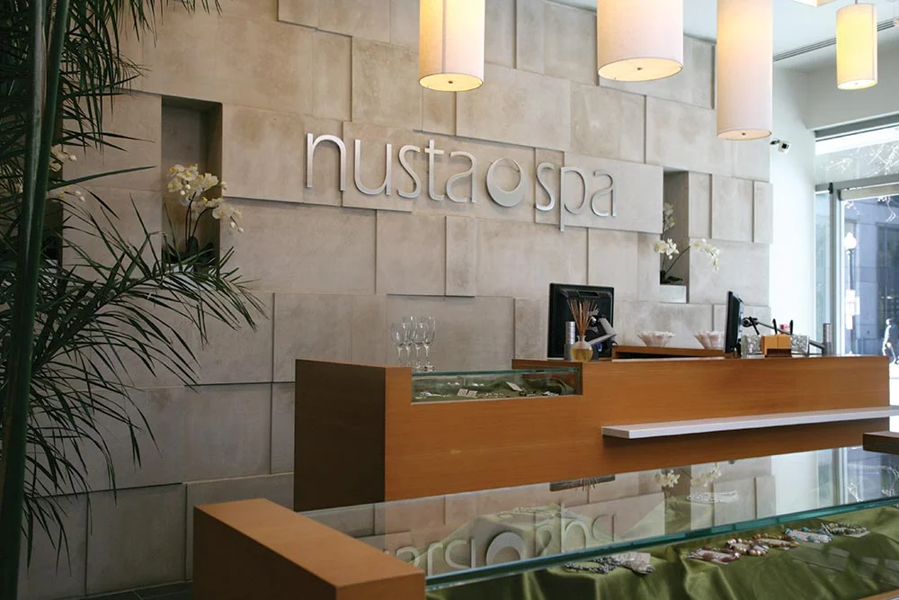 Nusta Spa’s reception area.