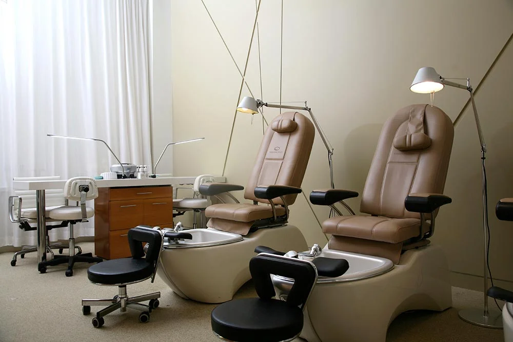 Nusta Spa’s mani/pedi area.