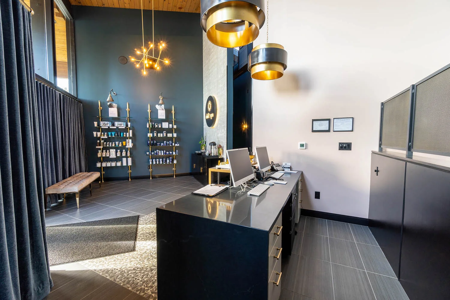 The spa’s check-in area.