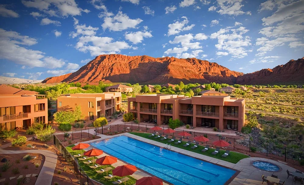 Aerial view of Red Mountain Resort in St. George, Utah.