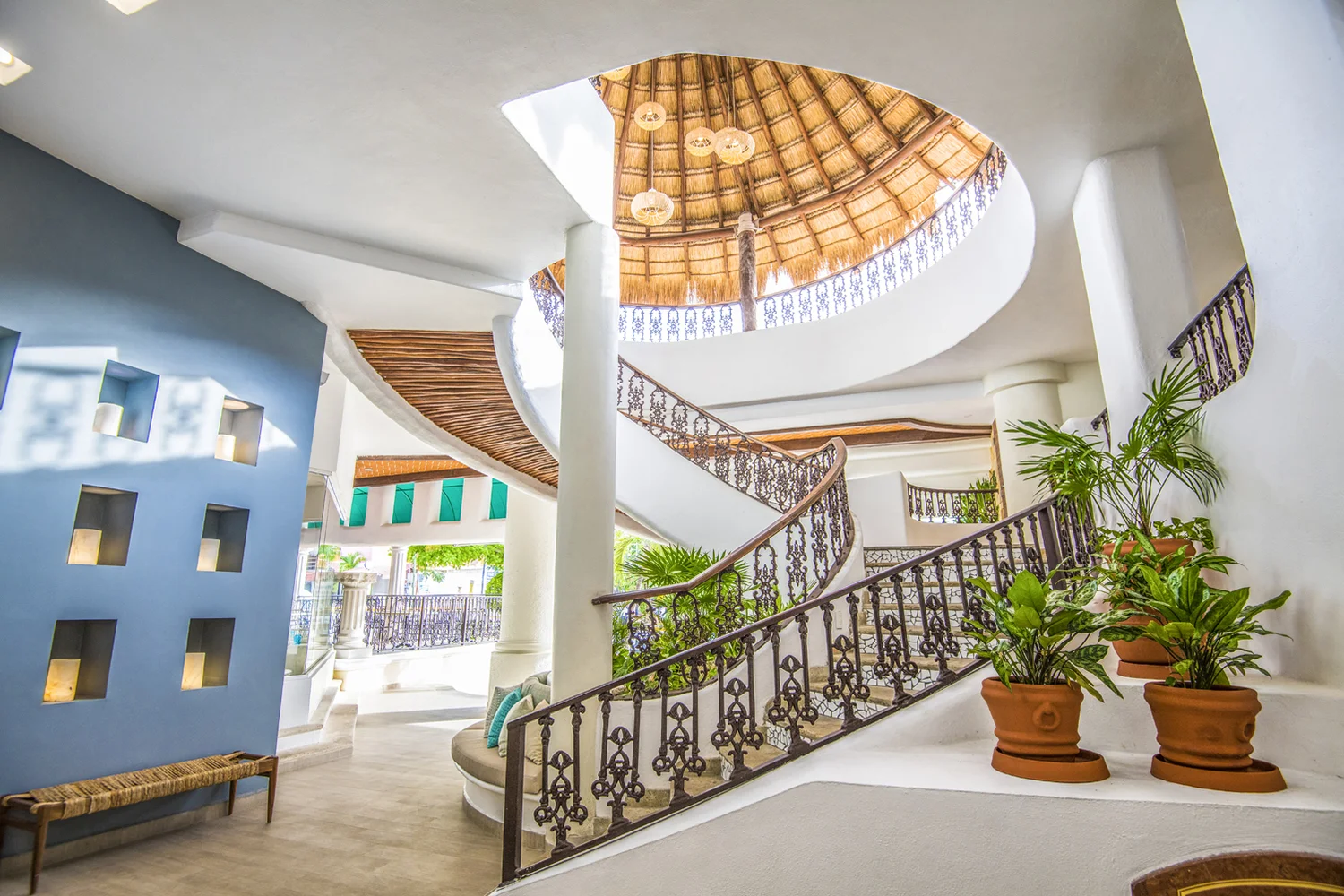 The staircase at Panama Jack Resorts Playa del Carmen.