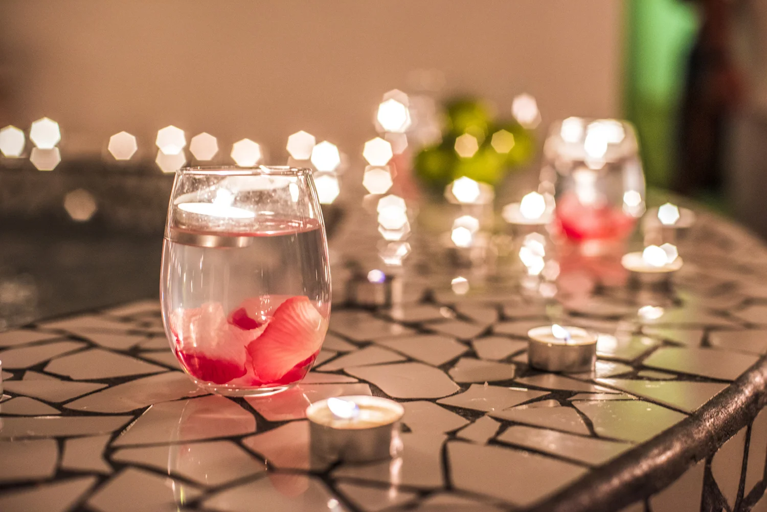 The spa serves an array of refreshments.
