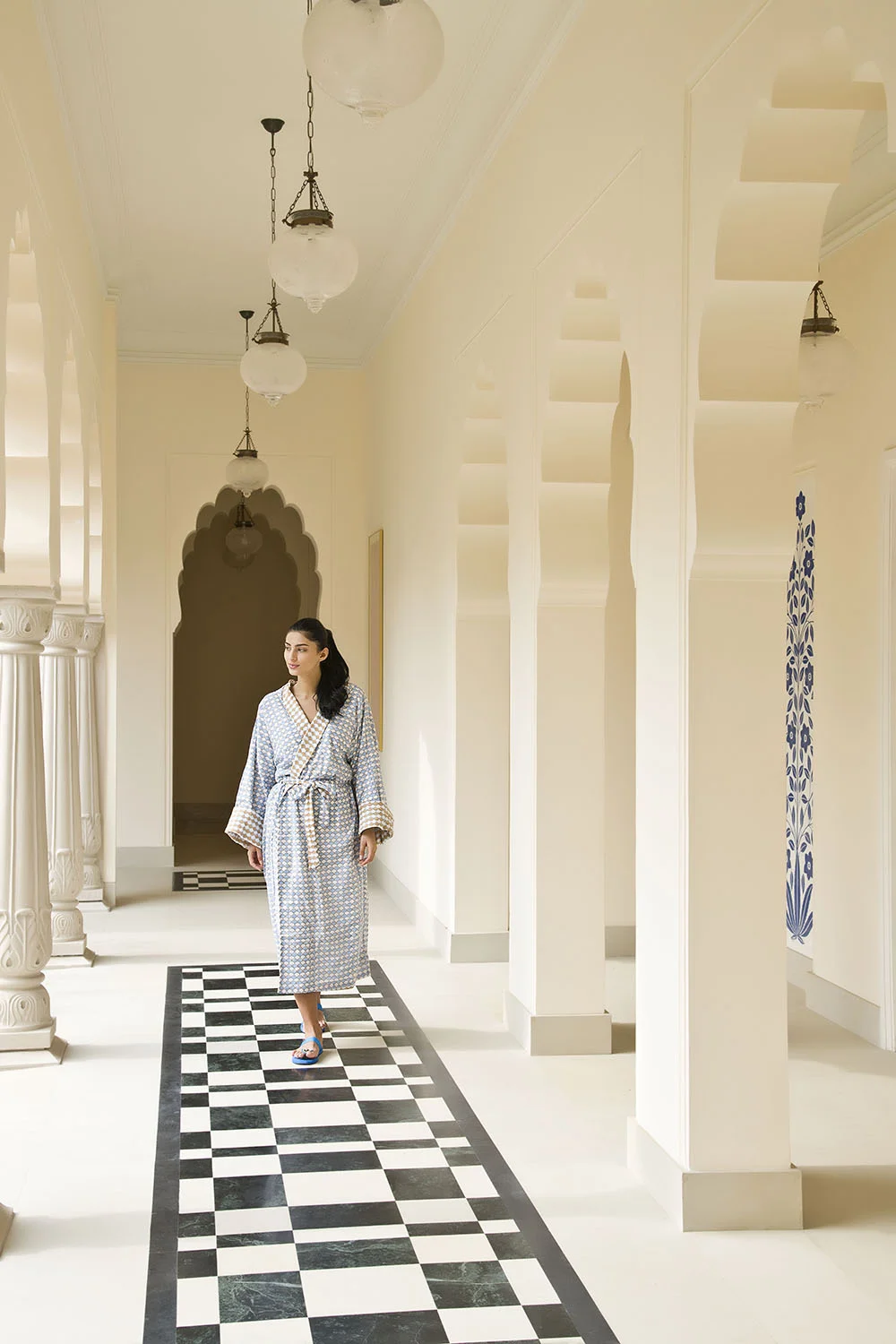 The spa hallway.