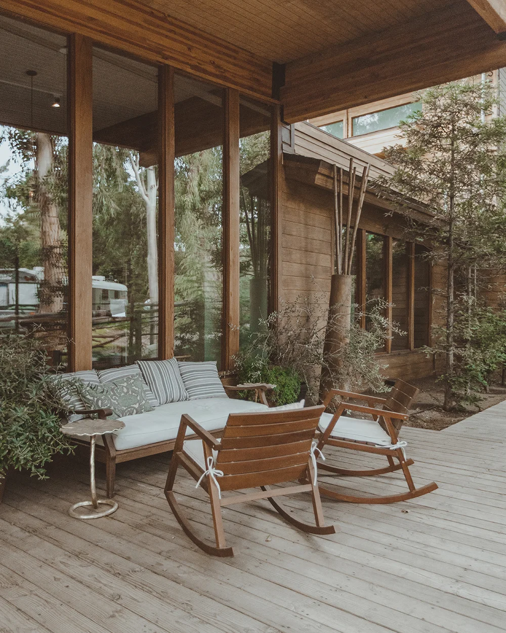 One of the spa’s outdoor relaxation areas.