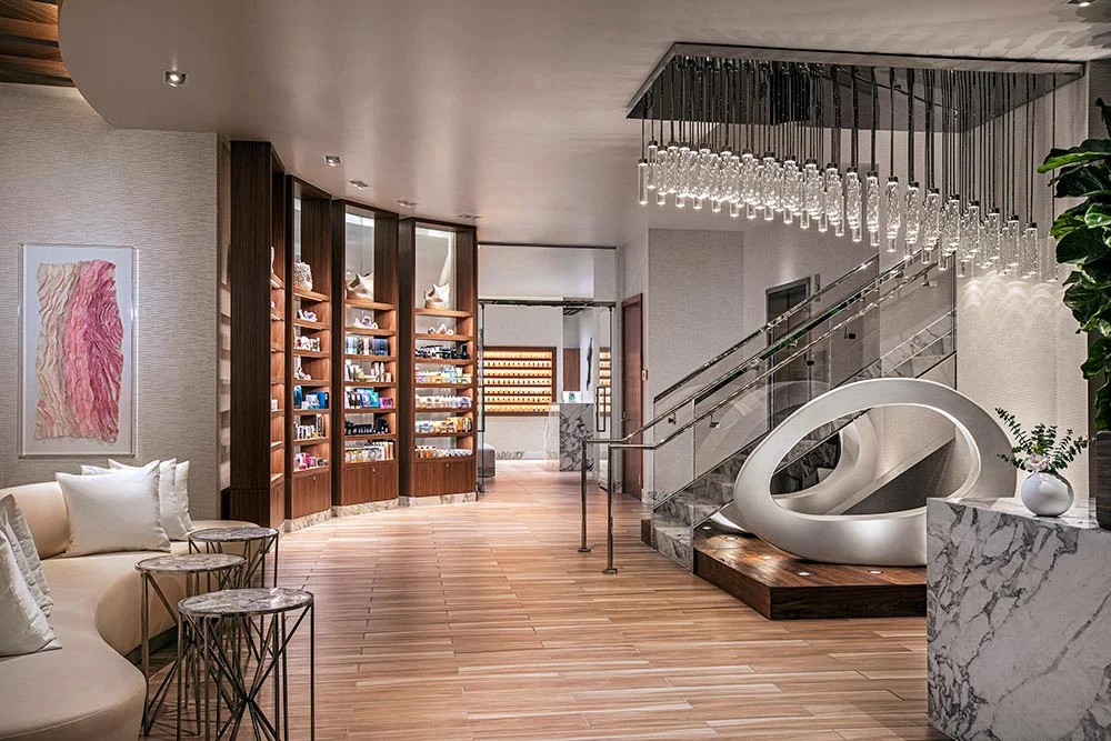 The spa lobby.