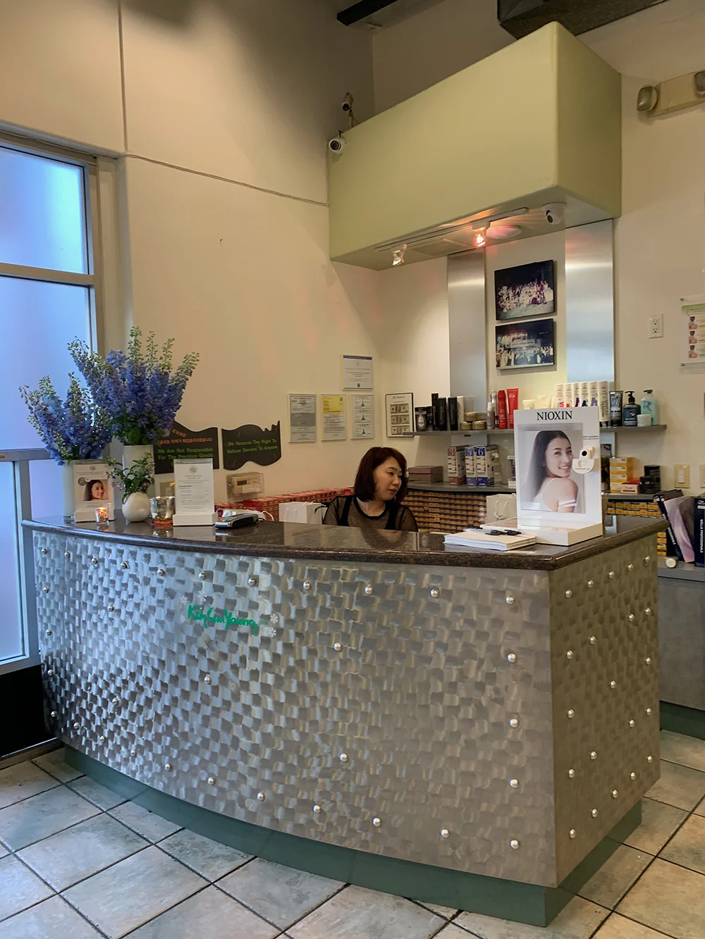 The check-in desk.