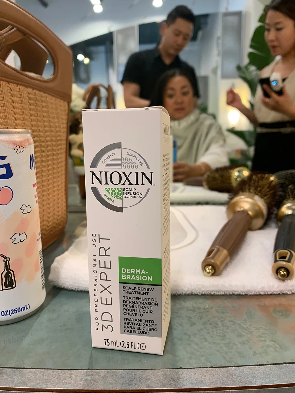 My service began with an application of the Nioxin Dermabrasion Scalp Renewal Treatment, which acts like a facial for the scalp.