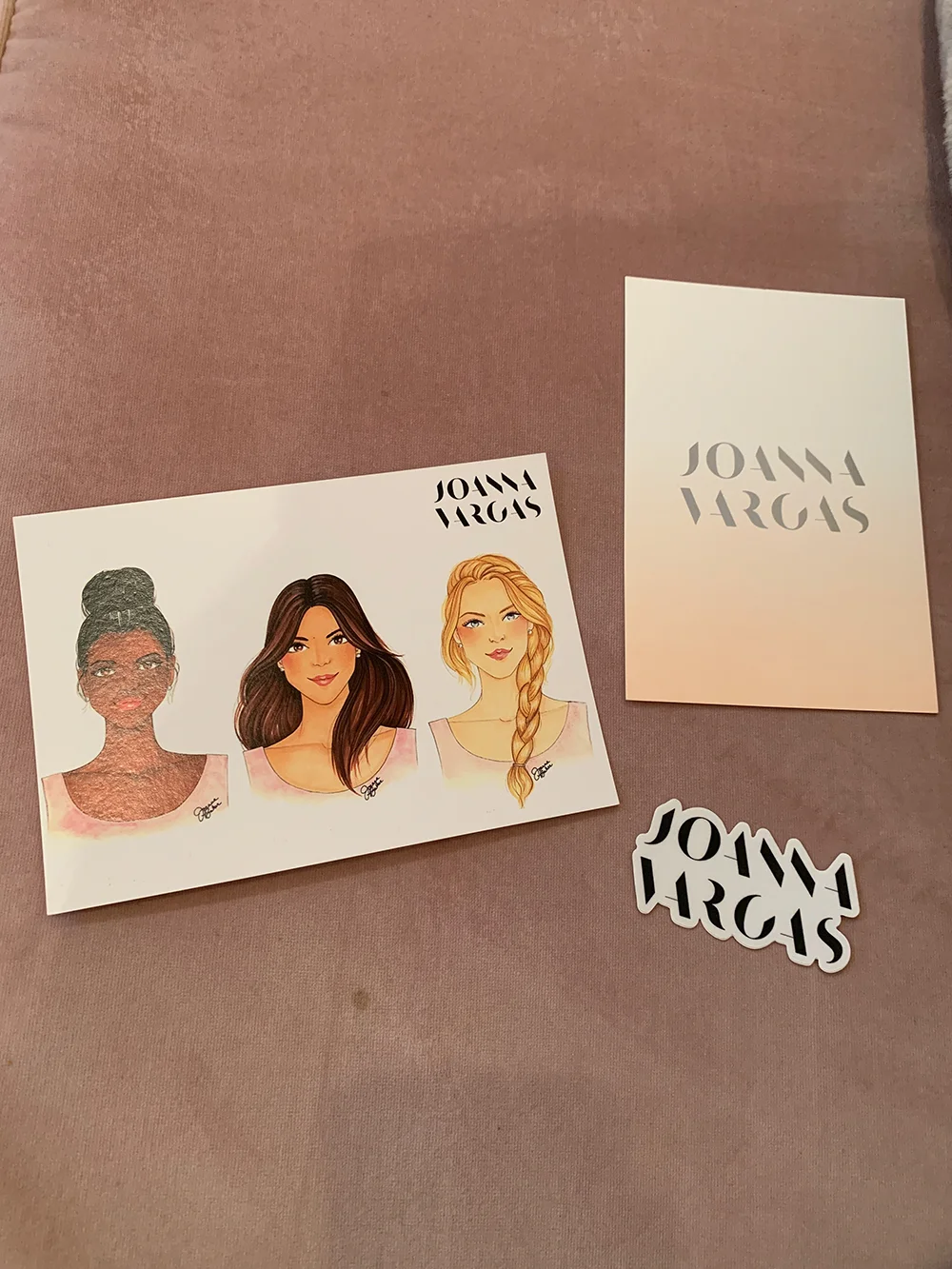 Cute stickers and informational cards.