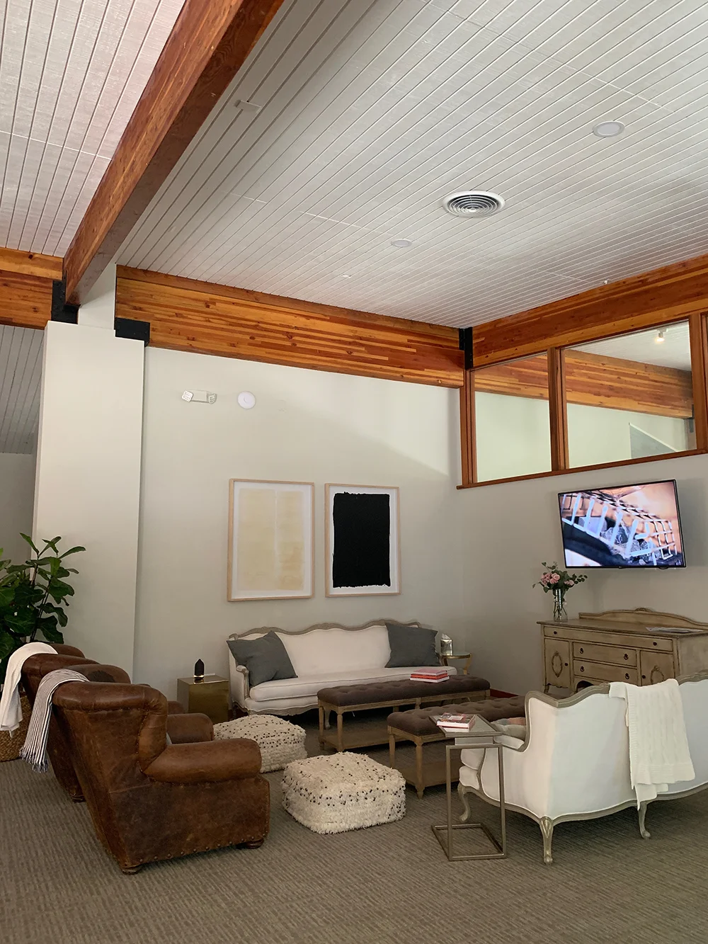 One of the sitting areas in the lounge.