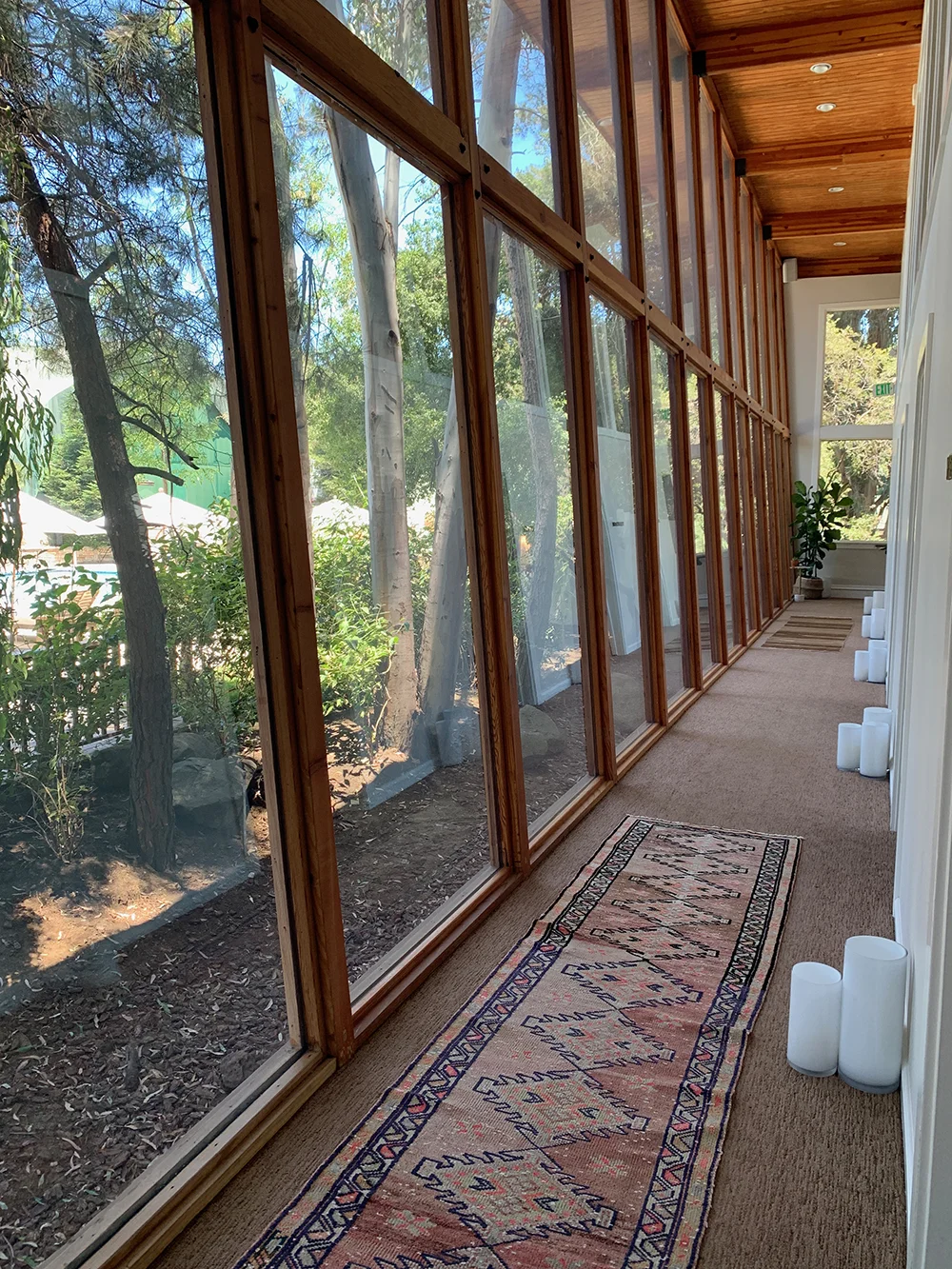 The light-filled hallway.