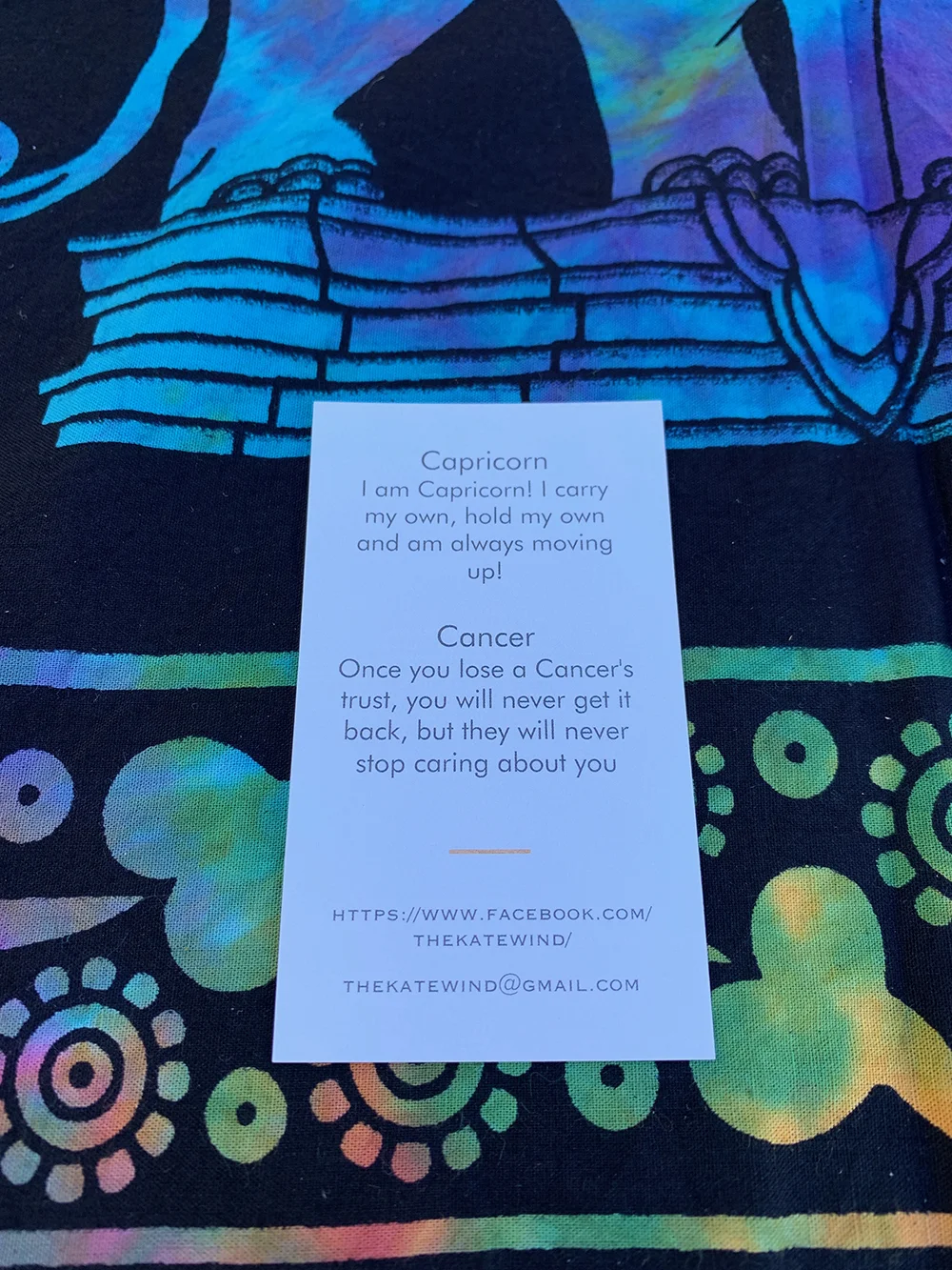 Horoscope sign cards.