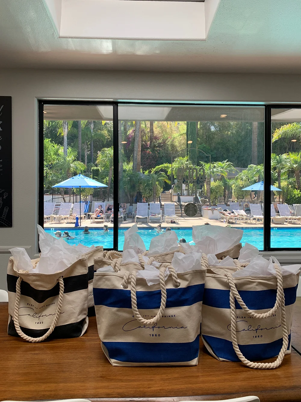 Gift bags courtesy of Glen Ivy Hot Springs.