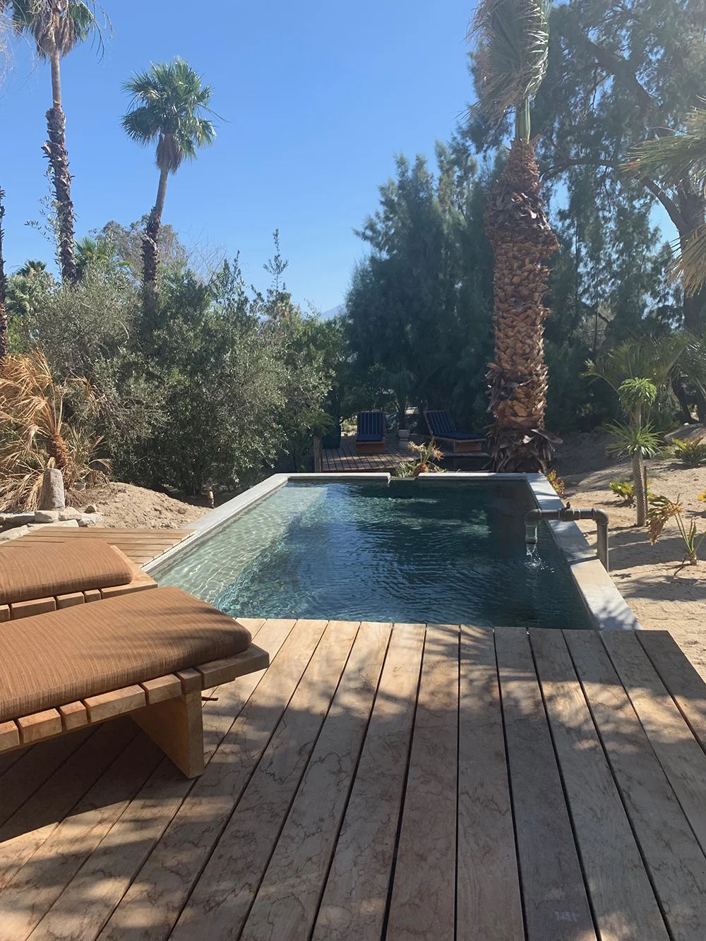 The Capone Suite includes a private outdoor mineral water soaking tub.