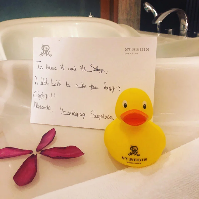 One evening I returned to a drawn bath with a sweet message.