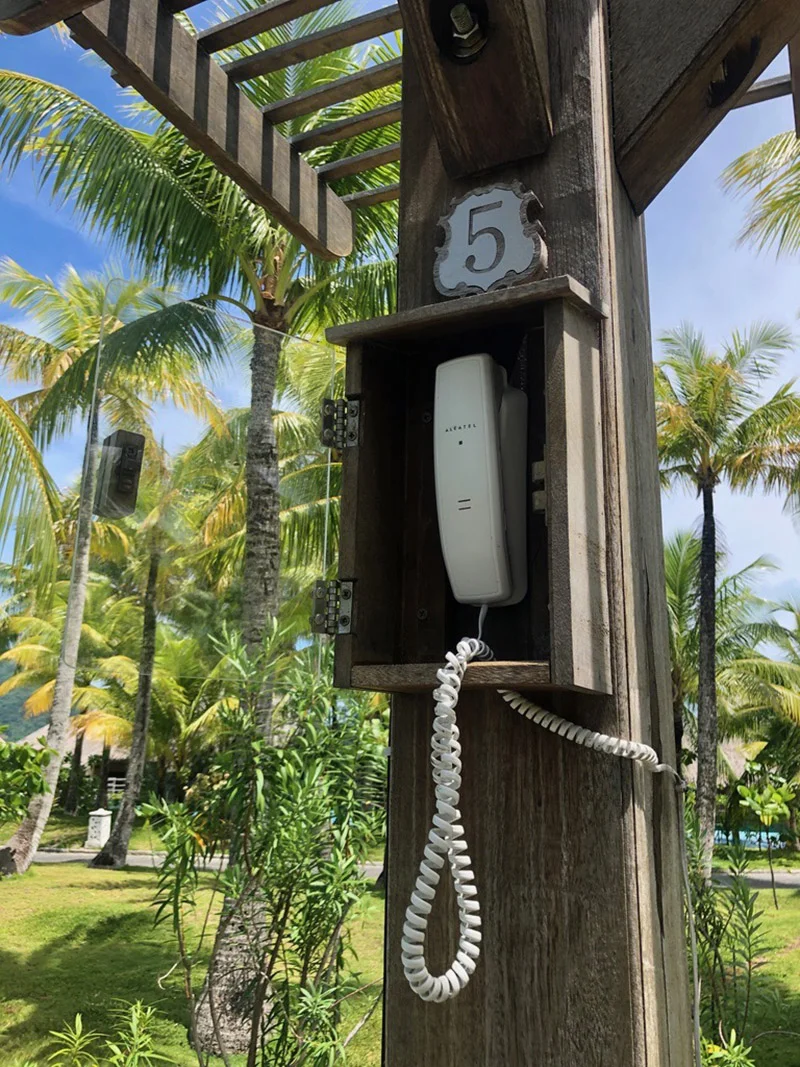 Each area has a private phone to call poolside service.
