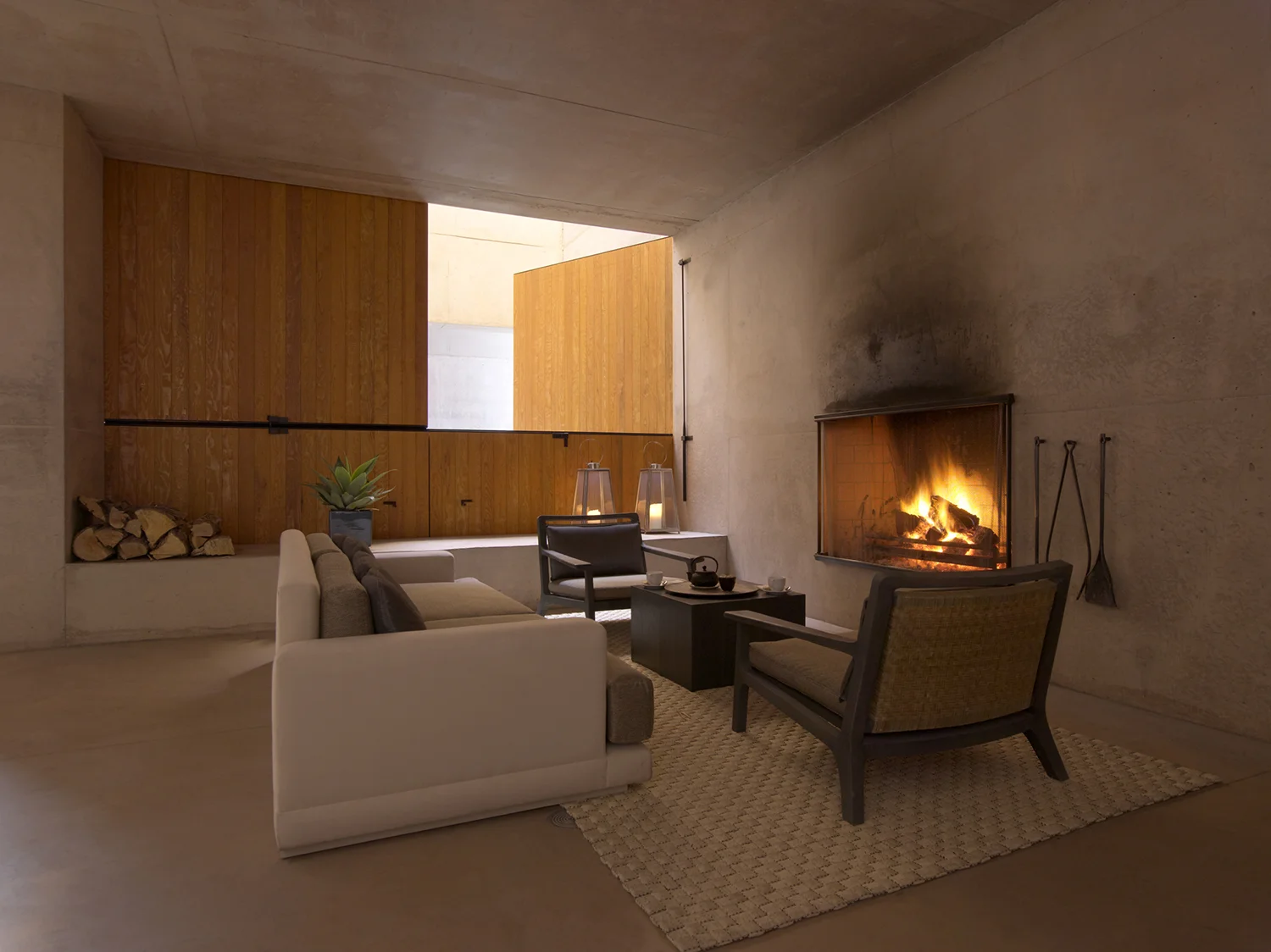 The spa’s entrance lounge.