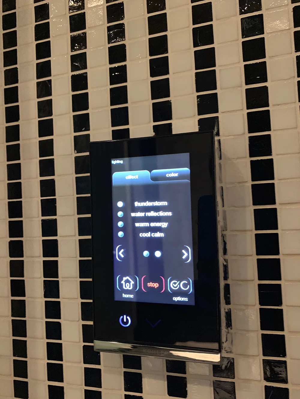 Guests can change the lights according to their mood.