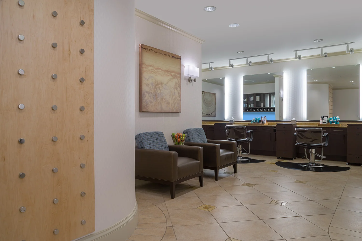 There is also a full-service hair and beauty salon.