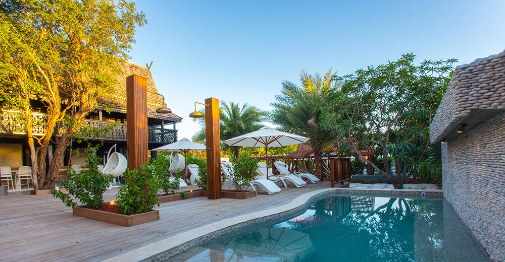 Outdoor pool at Zemi Thai House Spa.