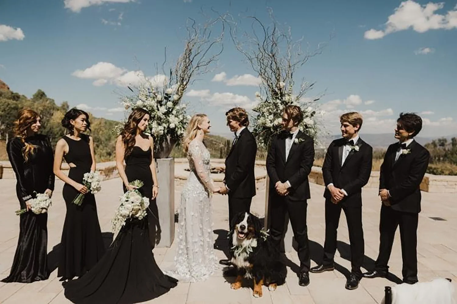 A canine ambassador joins a wedding at Montage Deer Valley.