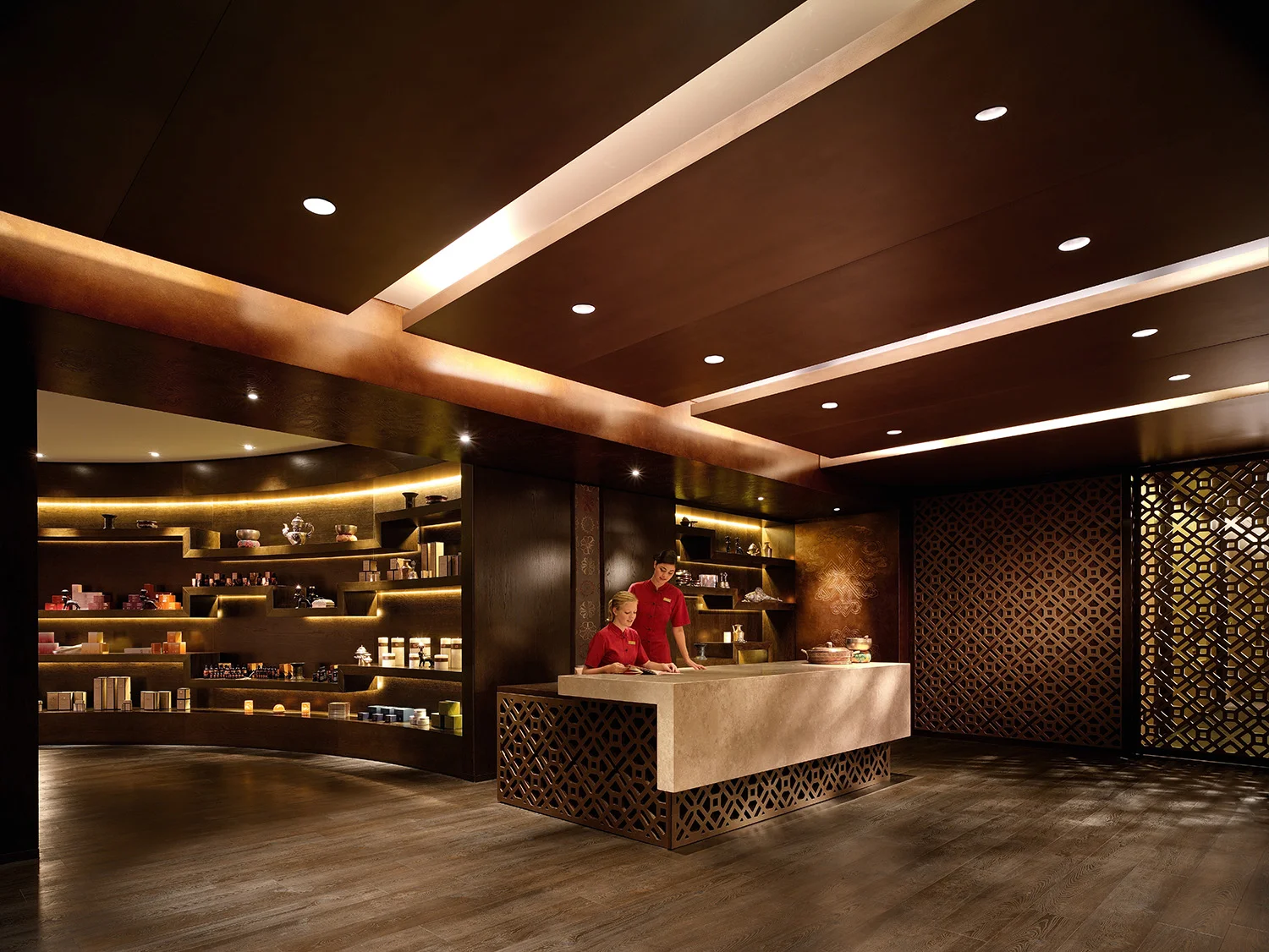 CHI, The Spa’s reception desk.