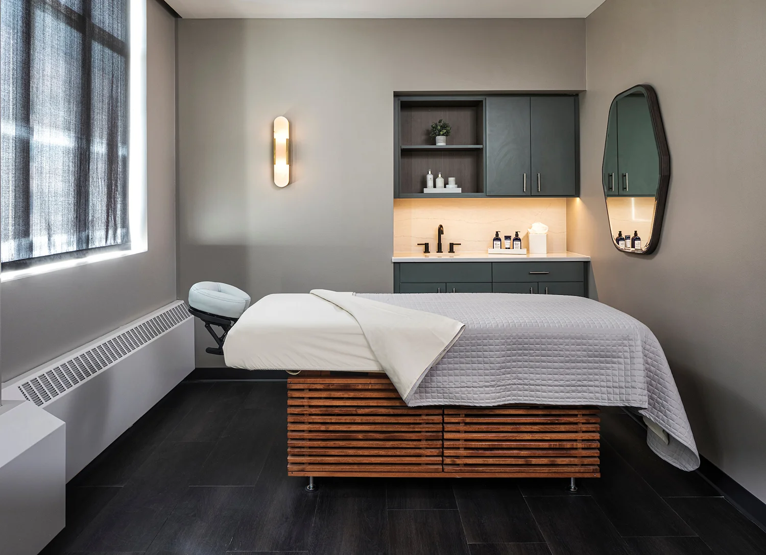 The menu offers a variety of full-body treatments and massages, including Himalayan salt stone scrubs, and more.