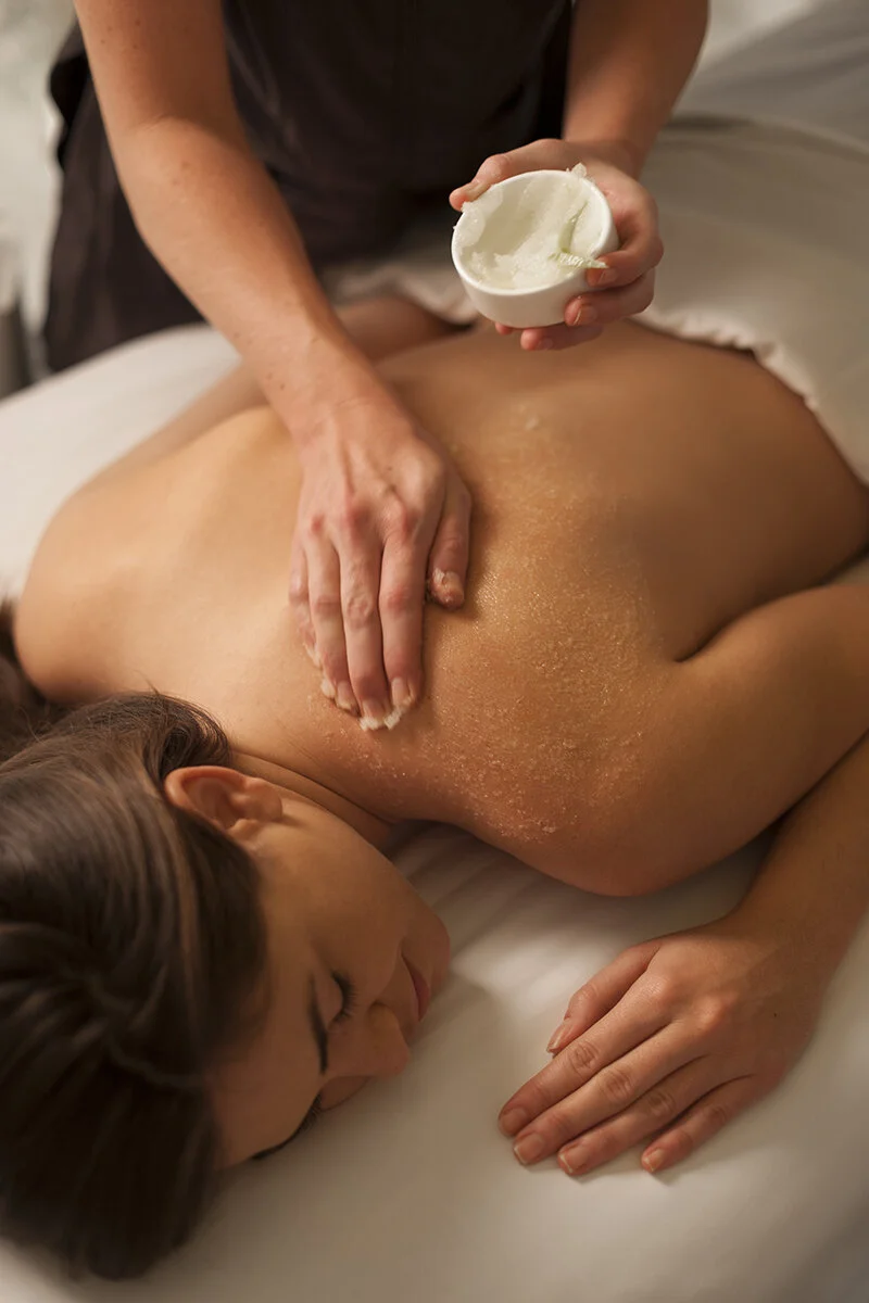 Signature rituals like the Champagne & Shimmer Body Treatment enhance a full spa menu of treatments and therapies.