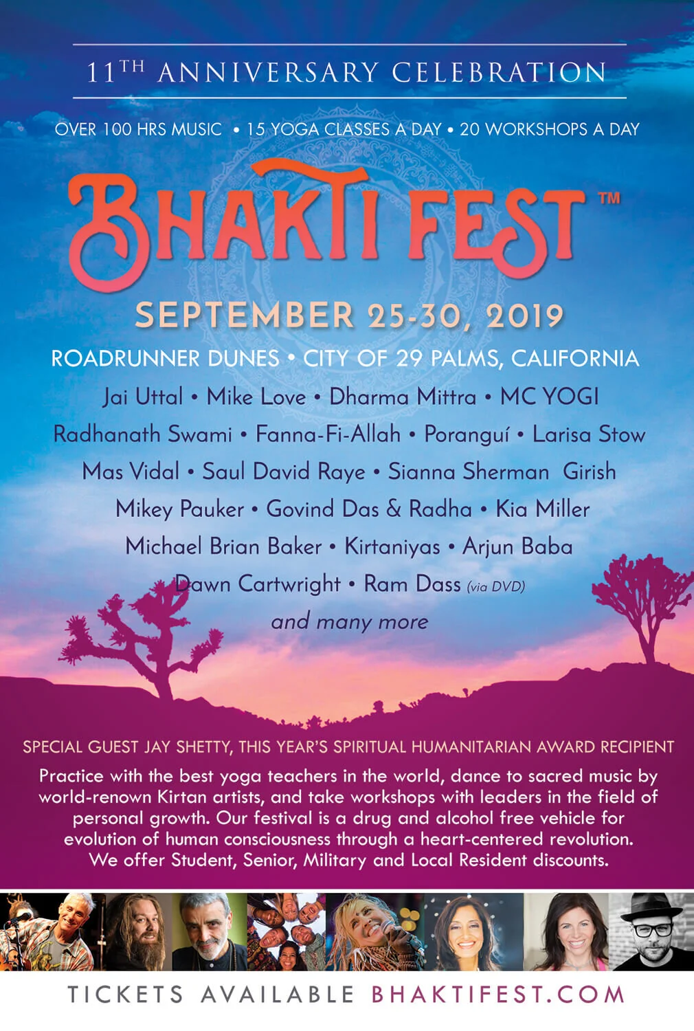 Bianca and Michael Alexander will be leading a workshop about Yoga On and Off the Mat—Ancient Wisdom of Eight-Fold Path of Yoga at Bhakti Fest 2019.
