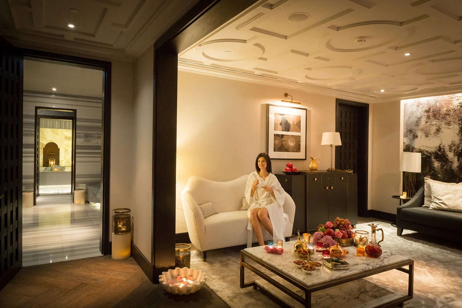 A private relaxation suite in one of the Hammams.