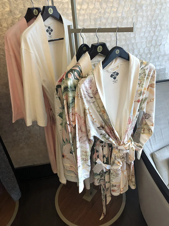 Chuan offers summer robes in their retail space for guests who want to extend their experience.jpg