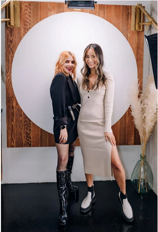 Jamie Chung Visits Larisa Love for Joico’s New 10 Minute Root Touch Up, Lumi10