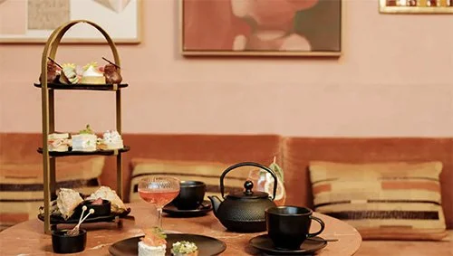 Downtown LA Proper Hotel Debuts TEALEAVES x Pantone Mocha Mousse Mother's Day Afternoon Tea