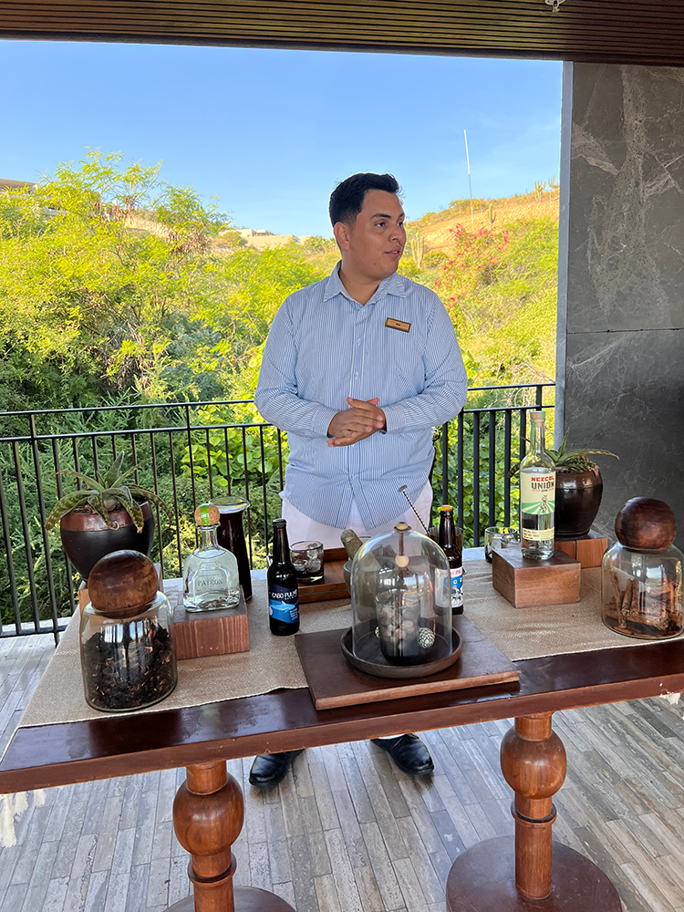 Welcome beverages at Sensei at Zadún, a Ritz-Carlton Reserve.