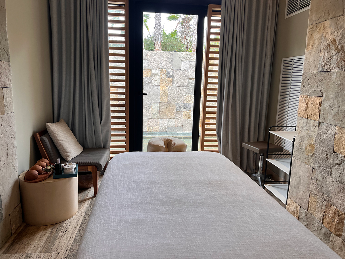 A massage bed at Sensei treatment room.