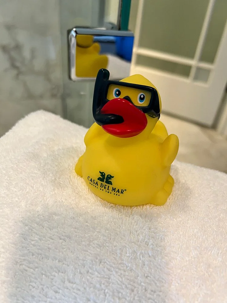 Rubber bath ducky at Casa del Mar in Santa Monica