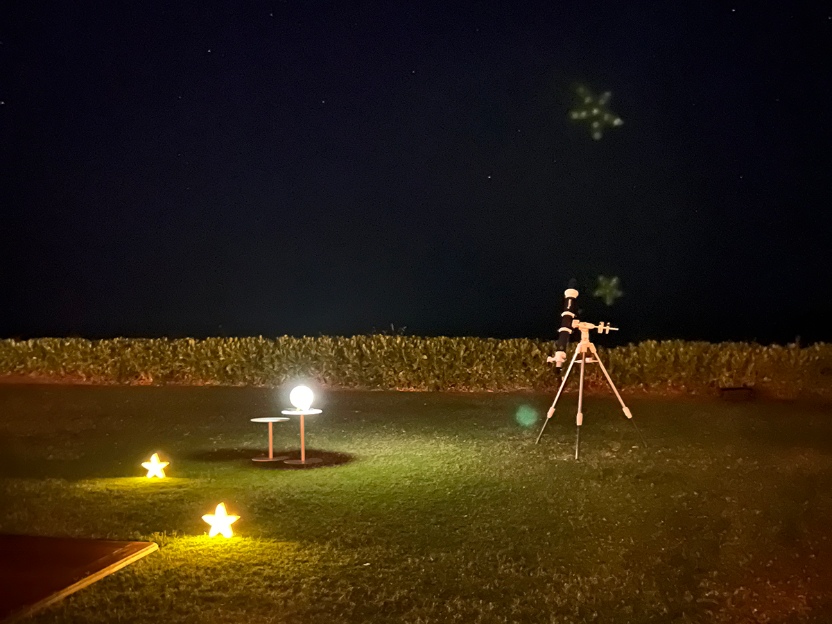 Stargazing with Ambassadors of the Environment with a telescope.