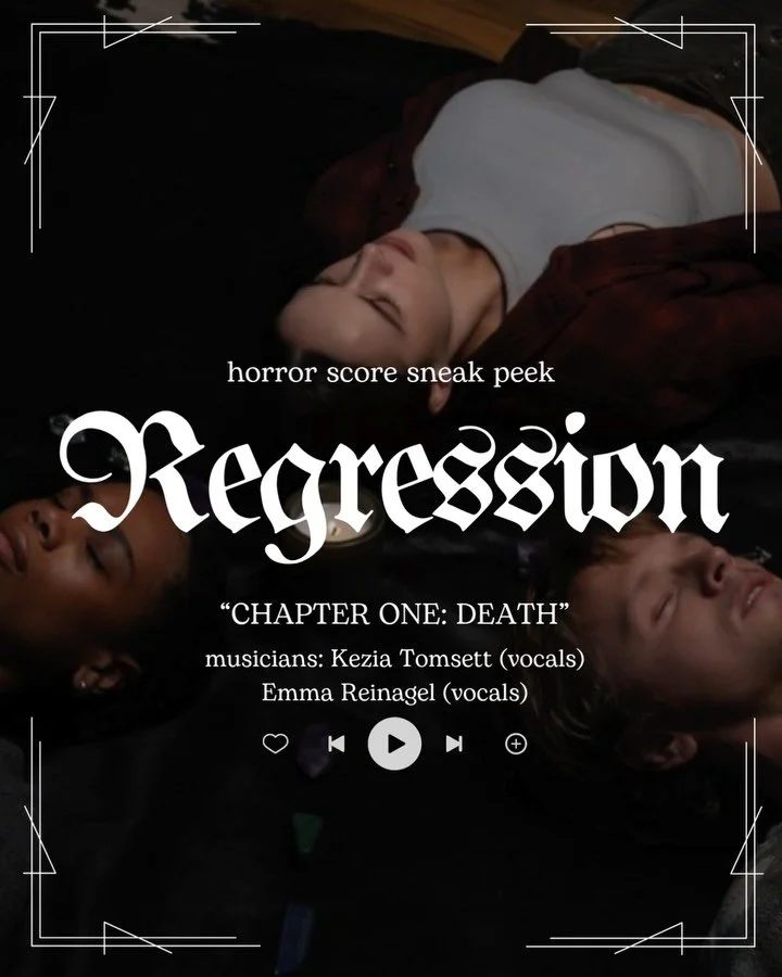 🔊 sound on for a new score!! 🔊 

last summer, I spent months diving into the world of @regressionmovie - a crazy, wild ride of a horror film by the amazing @melissa_makes_movies 🎞️ one hour 15 mins of music and 51 cues later&hellip;.

Regression i