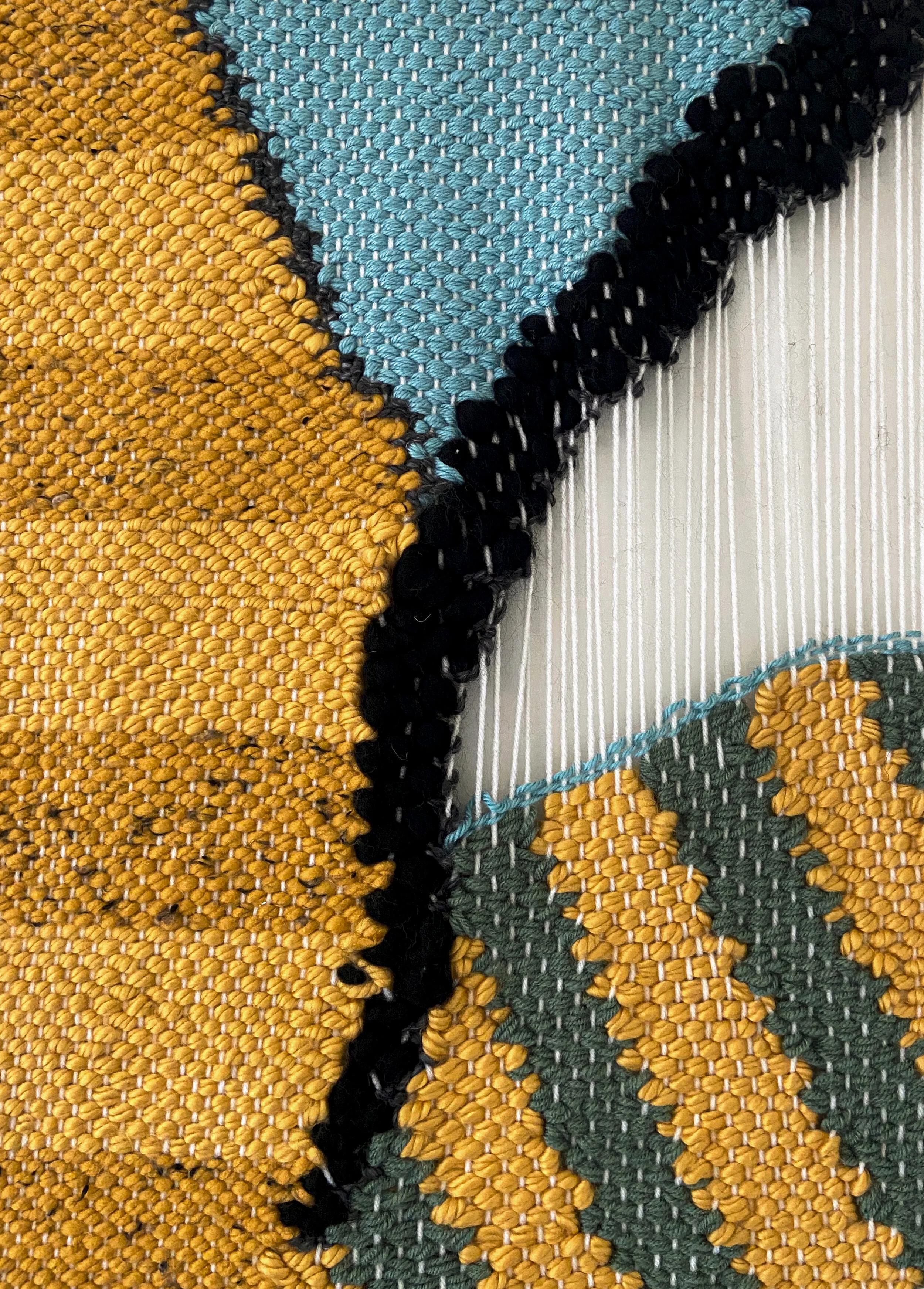 Large Yellow Black Blue Tapestry Closeup 3.jpg