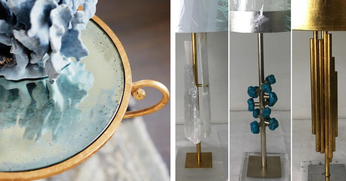 Art deco elegant materials - sliver, jade, and quartz