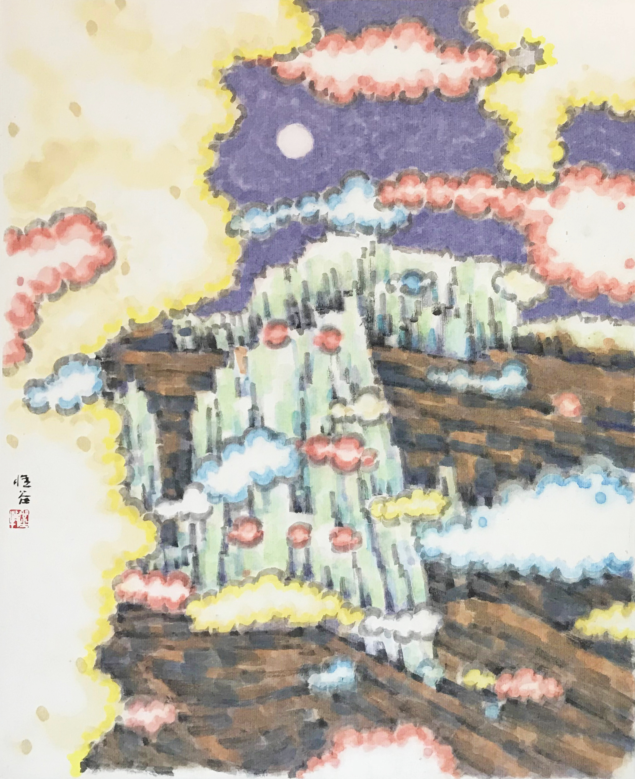 The Auspicious Clouds Ink Colour on Paper 51 x 42 cm 2011