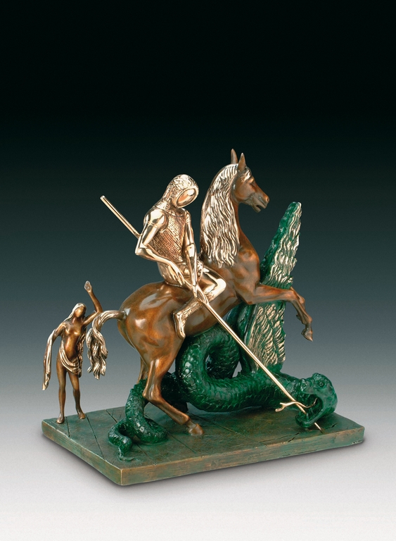 Saint George and the Dragon Bronze 46cm(H) 1984