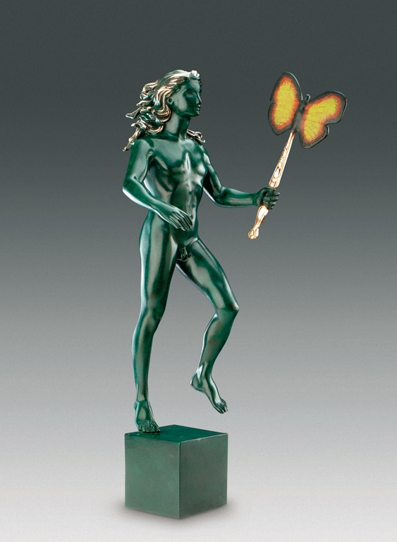 Man with Butterfly Bronze 55.5cm(H) 1984