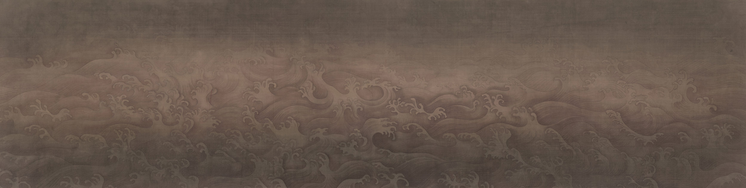 Snug Ink and Colour on Silk 45 x 175 cm 2019 Artwork Enquiry