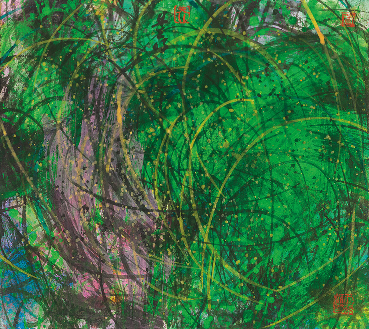 WhirlInk and Colour on Paper 24 x 27cm 2019