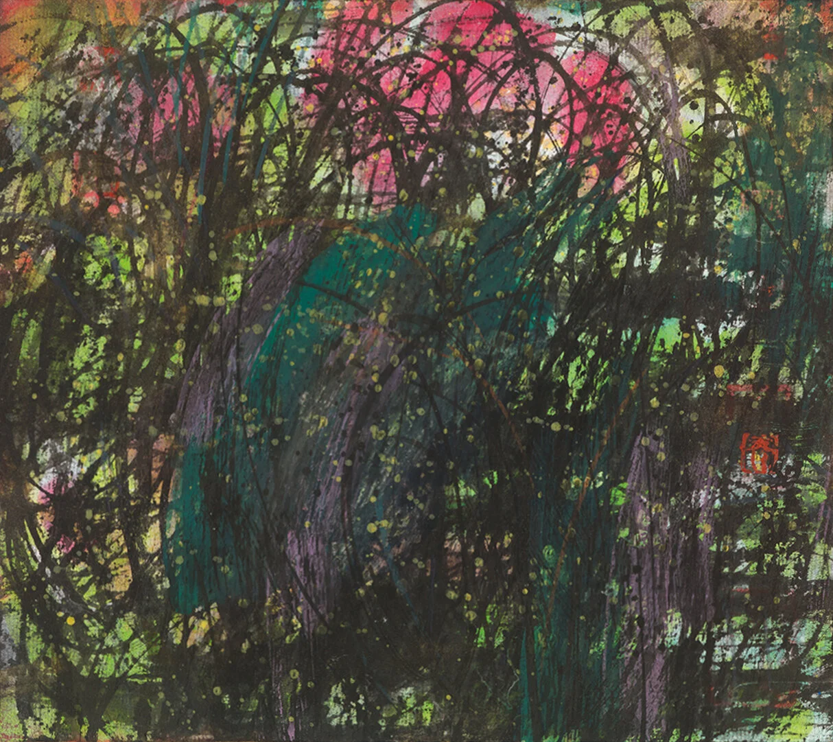  Distance  Ink and Colour on Paper   24 x 27 cm   2019 
