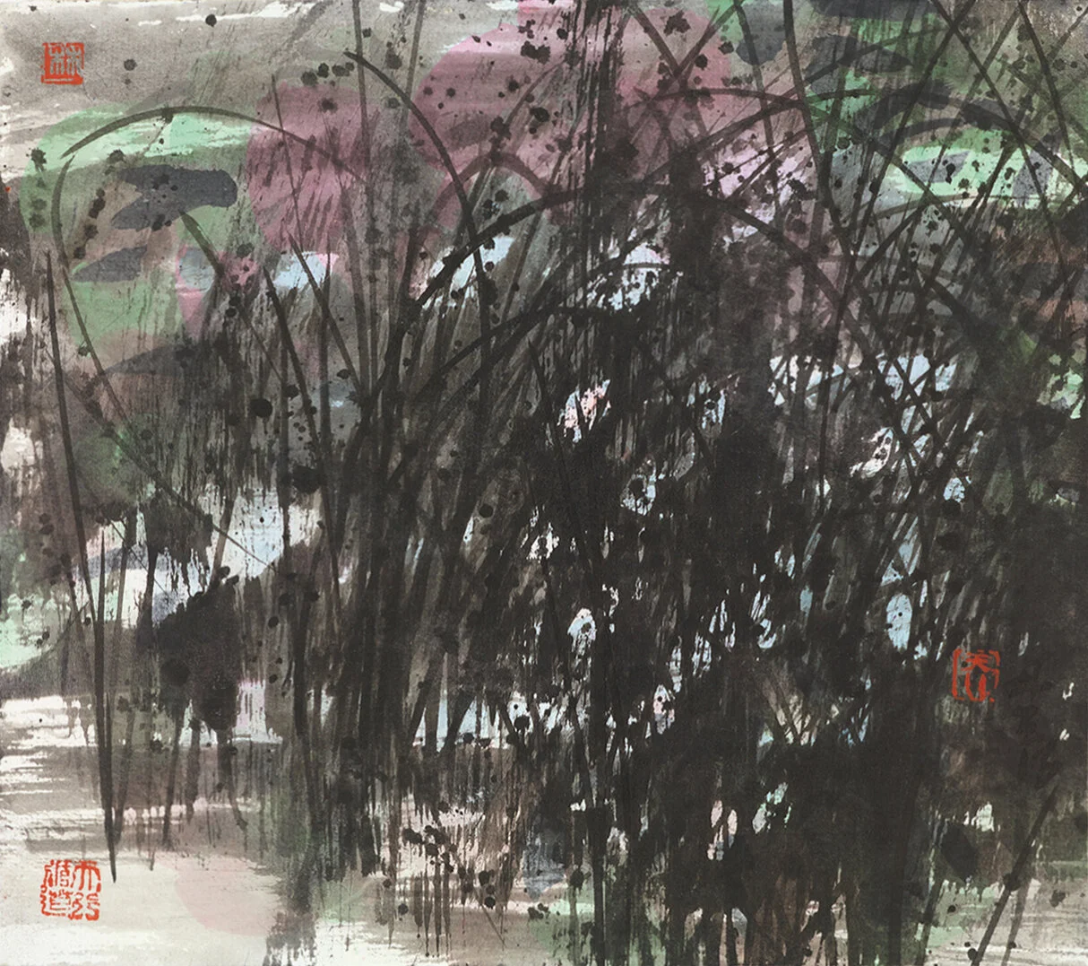  Blend  Ink and Colour on Paper   24 x 27 cm   2019 